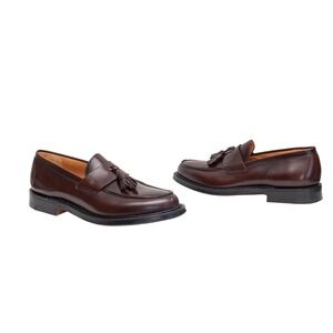 Church's Cheadle Tassel Loafers Brown Leather Custom Grade Shoes US 10.5